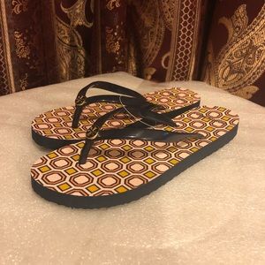 Tory Burch Printed Thin Flip Flop, Tory Navy/Balle
